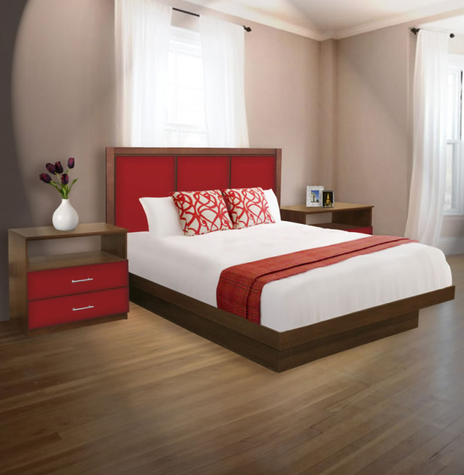 Madison King Size Platform Bedroom Set 4 Piece