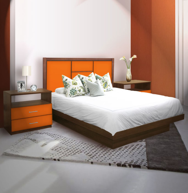 Broadway King Size Platform Bedroom Set 4 Piece