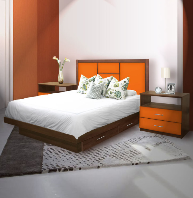 Broadway King Size Bedroom Set w Storage Platform