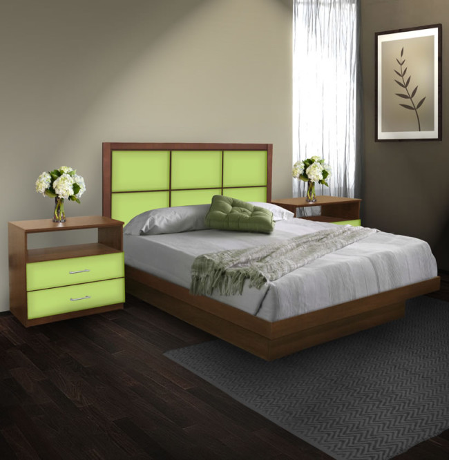 Rico King Size Platform Bedroom Set 4 Piece