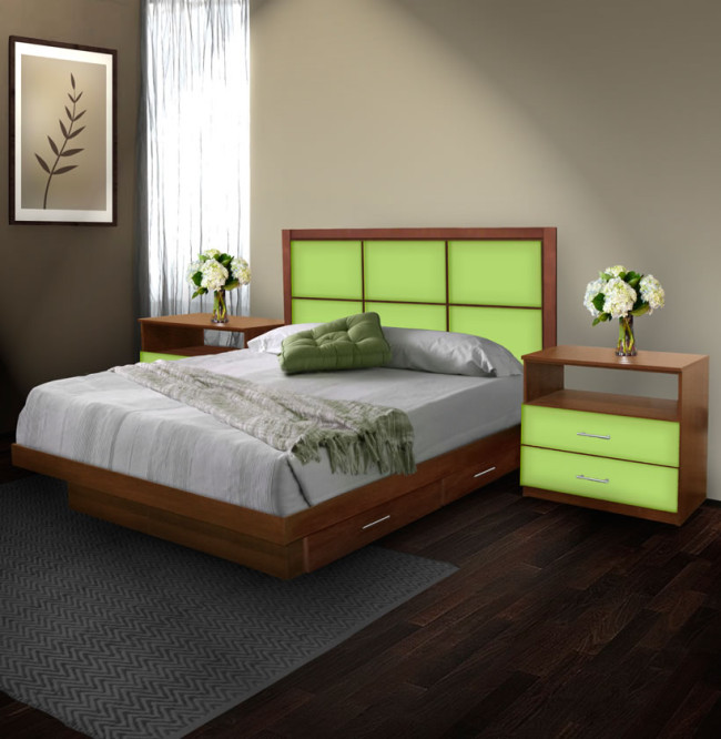 Rico King Size Bedroom Set w Storage Platform