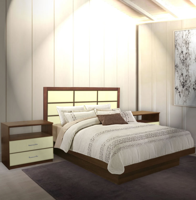 Cambridge King Size Platform Bedroom Set 4 Piece