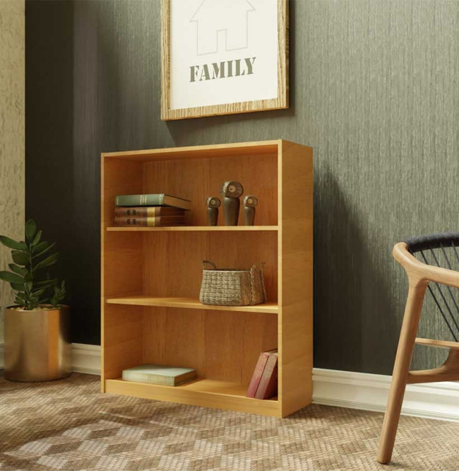 Alexis Bookcase - 3 Shelf - Honey Maple