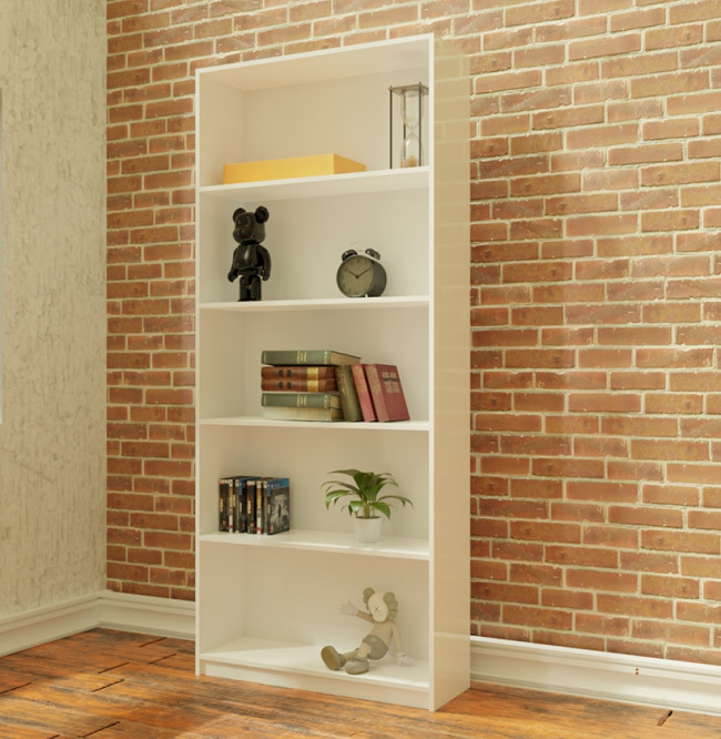 Alexis Bookcase - 5 Shelves - White