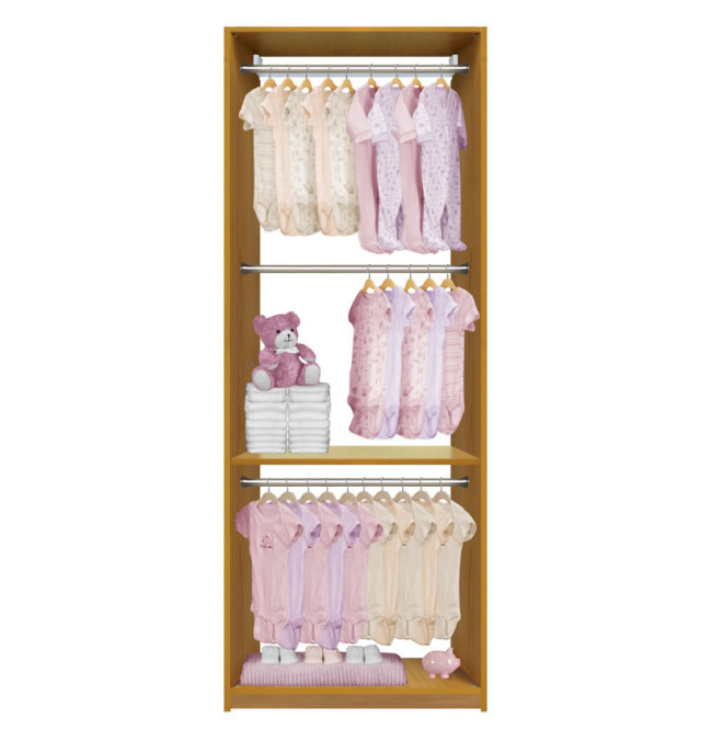 Isa Custom Closet - Triple Hanging Closet System for Infant Clothing