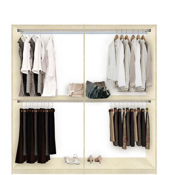 Isa Custom Closet for Hanging Clothes - DOUBLE Double Hanging