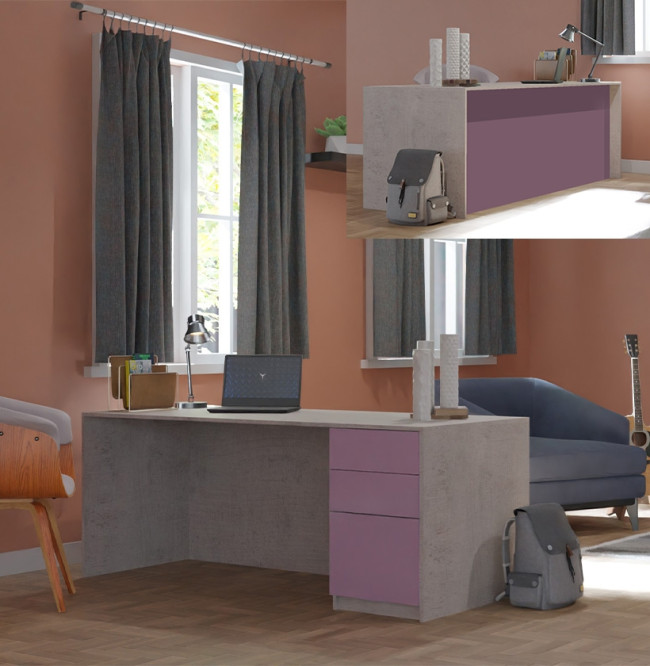 Alexis Executive Desk Full Right Pedestal