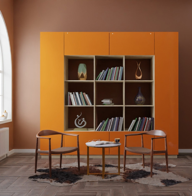 Harrison Bookcase - Modern Cube Bookshelves Surrounded by Storage