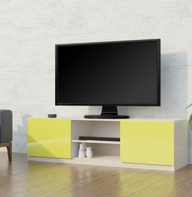 Sun Yellow Colored Glass Front | White Wash Matte Case