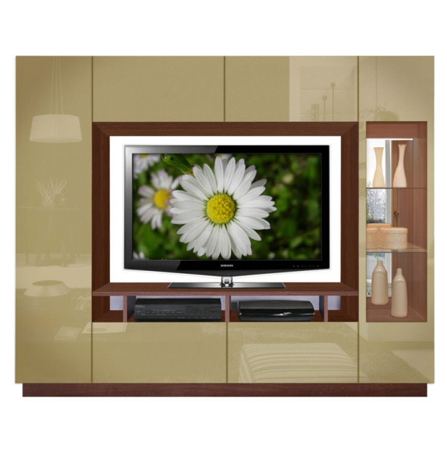 Michael Wall Unit with Clear Glass and Accent Lighting