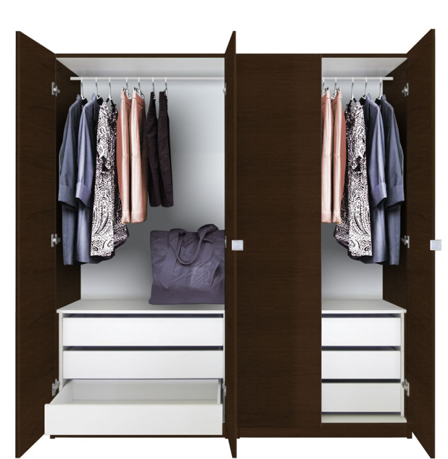 Alta Wardrobe Closet Package - 6 Drawer Wardrobe Package