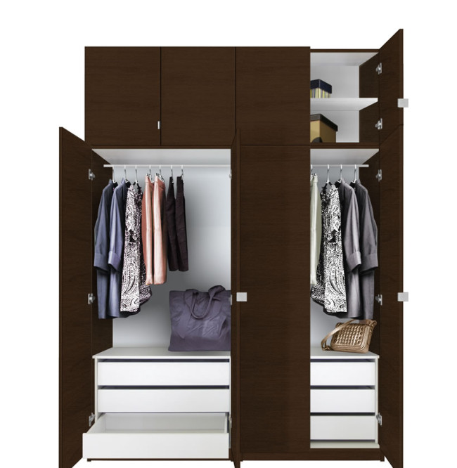 Alta Taller Wardrobe Closets - 6 Drawer Wardrobe Package