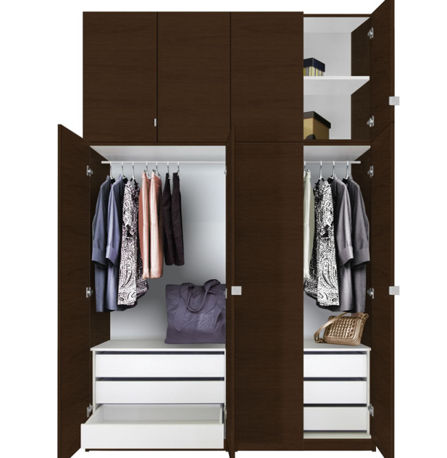 Alta Wardrobe Closet Package - 6 Drawer Wardrobe Extra Tall
