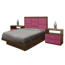 Uptown Full Size Bedroom Set w Storage Platform