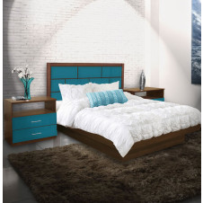 Manhattan King Size Platform Bedroom Set 4 Piece