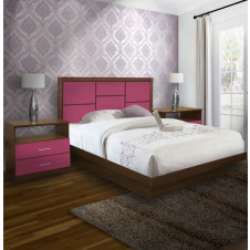 Uptown King Size Platform Bedroom Set 4 Piece