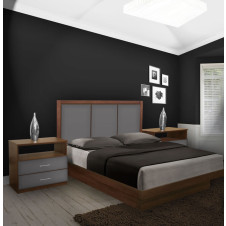 Monte Carlo King Size Platform Bedroom Set 4 Piece
