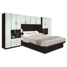 Lincoln Pier Wall Platform Bed w Matte Headboard