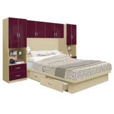 Studio 4 Drawer Platform Storage Pier Bed w Matte Headboard