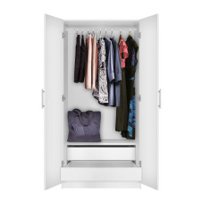 Alta Wardrobe Cabinet - 2 Door Cabinet, 2 Interior Drawers