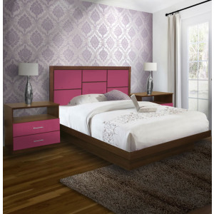 Uptown King Size Platform Bedroom Set 4 Piece