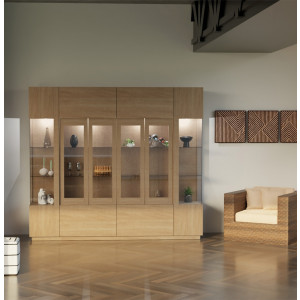 Bentley Modern Glass Curio Cabinet Displays