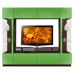 Brent Entertainment Center - Two-Sided Curio Displays