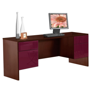 Alexis 4 Drawer Credenza Desk/Workstation