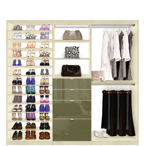 Isa Custom Closet - Shoe Storage Drawers and Hanging Closet System
