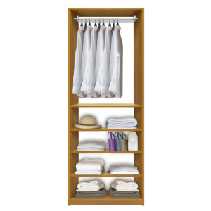 Isa Closet System - Hanging Clothes Above, Closet Shelves Below