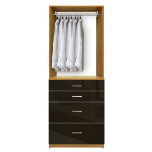 Isa Custom Closet with 4 Drawers for Small Closet Organization