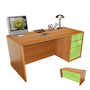 Alexis Executive Desk Full Right Pedestal