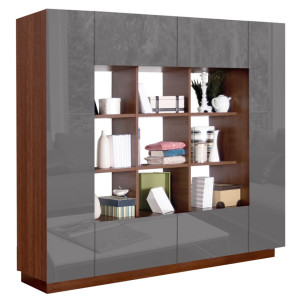 Harrison Bookcase - Modern Cube Bookshelves Surrounded by Storage