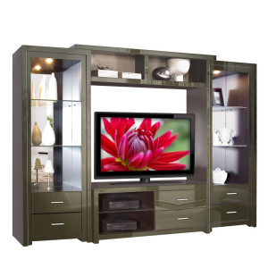 Savoy Wall Unit with Glass Shelves – Open Storage, Custom Finishes