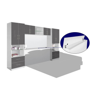 Studio Pier Wall Matte Storagemax Headboard & Storage Bridge