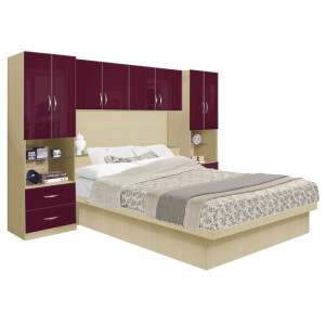 Studio Pier Wall Platform Bed w Matte Headboard