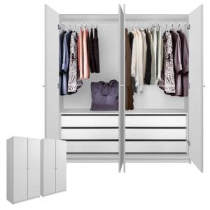 Alta Wardrobe Closet Package - 6 Drawer Wardrobe Package