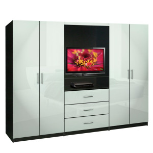 Aventa Bedroom Wall Unit - TV Unit w Drawers and Doors