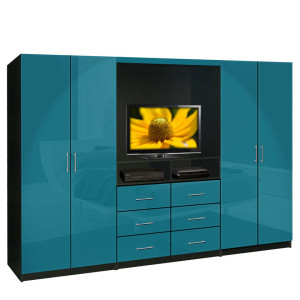 Aventa TV Wardrobe Wall Unit - Free Standing Bedroom TV Unit