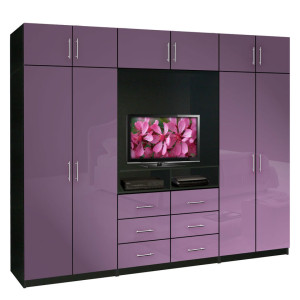 Aventa TV Wardrobe Wall Unit X-Tall - Bedroom TV Furniture Plus Storage