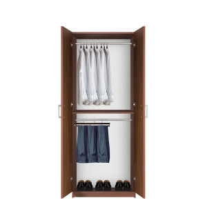 Bella Double Hanging Wardrobe Closet with 2 Hang Rods