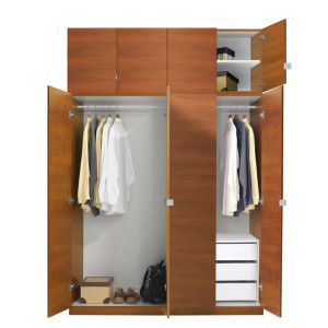 Alta Wardrobe Closet Package - 3 Drawer Wardrobe Package - Taller