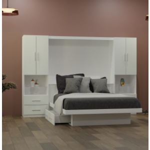Studio Pier Wall Bedroom Set with Platform Bed & Under Bed Drawers