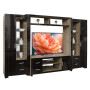 Chrystie entertainment center black colored glass