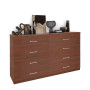 8 Drawer Double Dresser Wood