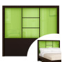 Green Apple Colored Glass - Broadway Queen Headboard