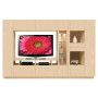 Isabella Wall Unit White Wash Finish Light Wood Tone