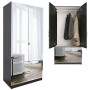 Mirrored Armoire Closet 1265