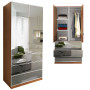 Alta Wardrobe Armoire Mirrored