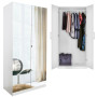 Alta Wardrobe Closet Mirrored